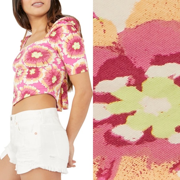 1 hour final sale. Free People, crop top, color: pop combo - Picture 3 of 5
